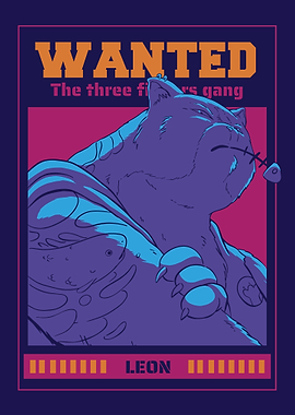 Cat Mafia Leon Wanted Poster