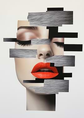Abstract Face Collage