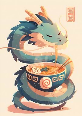 Dragon Eating Ramen