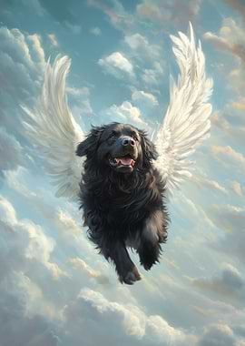 Newfoundland Angel | Gentle Giant Pet Tribute | Dog with Angel Wings