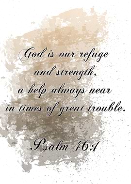 Psalm 46:1 Watercolor