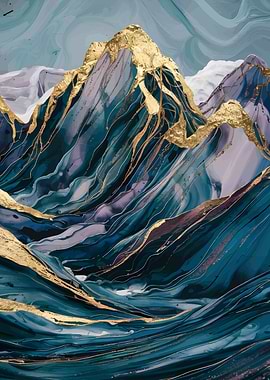 Abstract Mountain Art