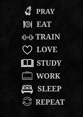 Daily Routine Motivational Poster