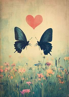 Two Butterflies and a Heart
