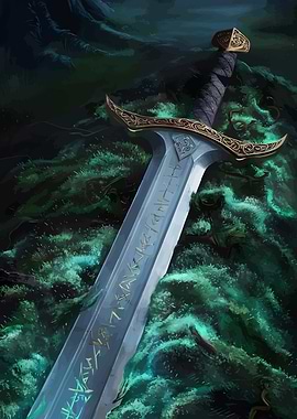 Final Fantasy Ancient Sword in Forest