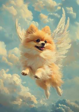 Pomeranian Angel | Pet Memorial Tribute | Angel Dog