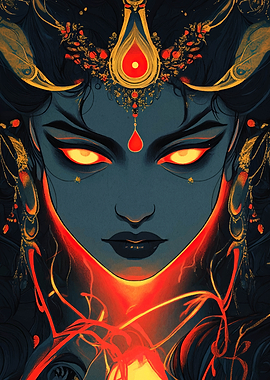 Fiery Goddess Portrait