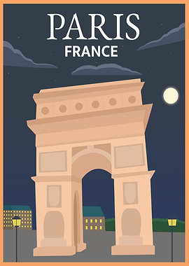 Paris Arc de Triomphe Poster