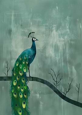Peacock on Branch