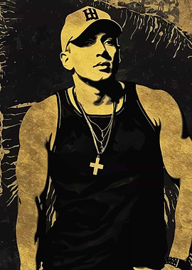 Eminem Gold Portrait