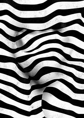 Black and White Stripes Abstract
