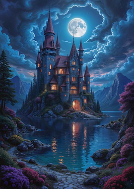 Enchanted Castle by the Lake