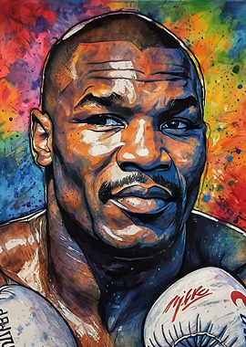 Mike Tyson Watercolor Portrait