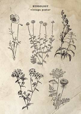 Herbology Vintage Poster