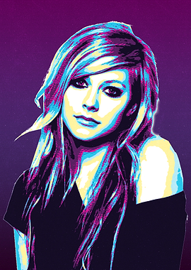 Avril Lavigne Pop Art Portrait
