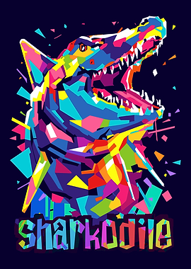 Sharkodile Pop Art