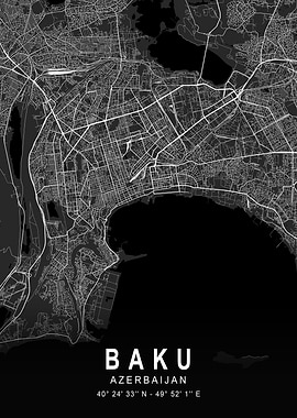 Baku Dark City Map