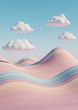 Abstract Pastel Landscape