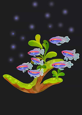 Cute neon Fish