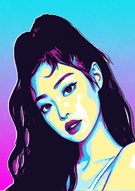 Jeniffer Blackpink Pop Art Portrait