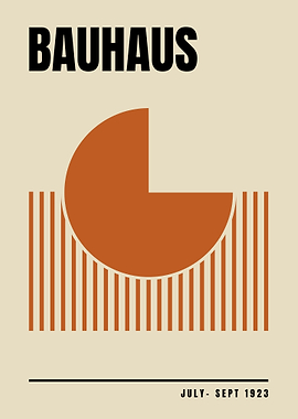 Bauhaus Geometric Poster