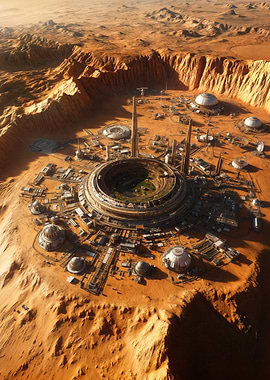 Futuristic Martian City