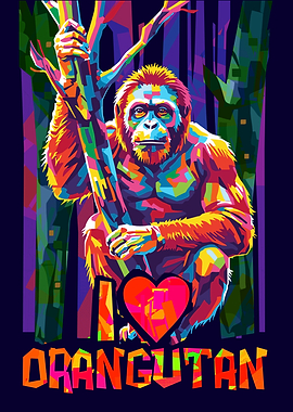 Orangutan Pop Art