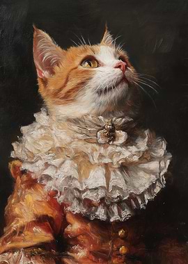 Cat in Ruffled Collar