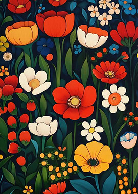 Spring Flowers Painting