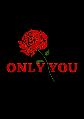 Red Rose Only You Emotional Quote