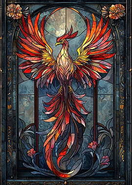 Stained Glass Phoenix