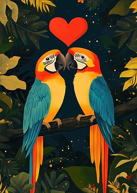 Lovebirds in the Jungle