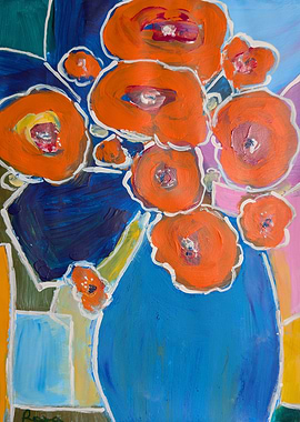 Abstract Flower Painting