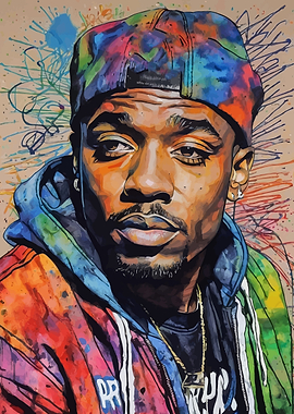 Prodigy Rapper Watercolor