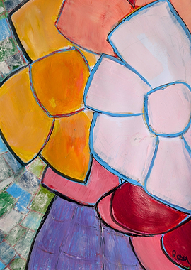 Abstract Flower Painting