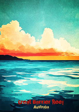 Great Barrier Reef Art Poster