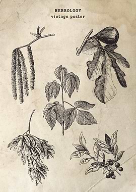 Herbology Vintage Poster