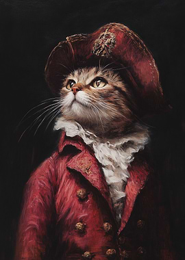 Cat in a Red Coat