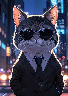 Cool Cat in City