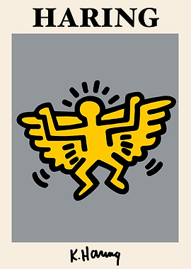 Keith Haring Angel Print