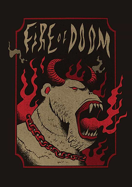 Fiery Horned Creature From Hell