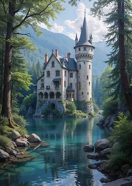 Stone Castle by the Lake