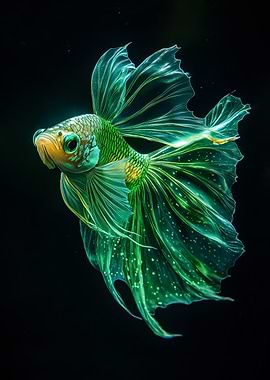 Green Betta Fish