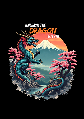 Unleash The Dragon Within Mount Fuji Cherry Blossom Tree