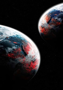 Two Planets in Space