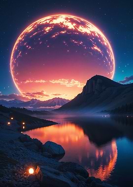 Celestial Twilight Over Serene Waters