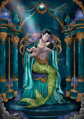 Mermaid King with Child