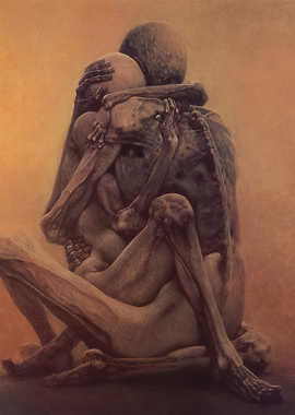 Embrace of Despair by Zdzislaw Beksinsk
