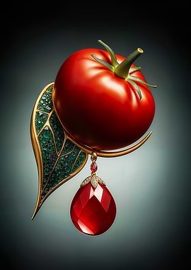 Tomato Jewelry Brooch