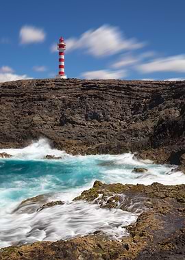 Lighthouse on Rocky Coast